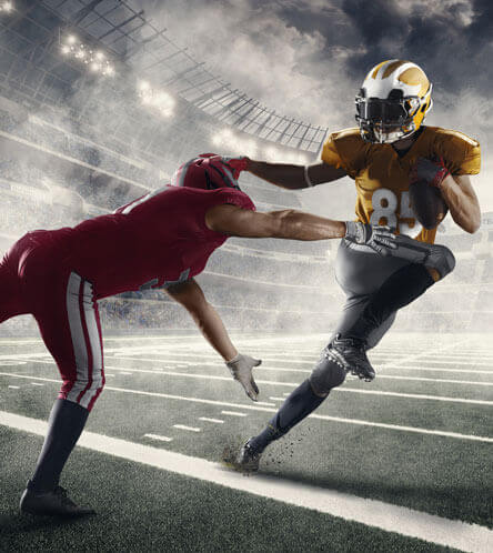 two men playing football